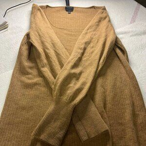 Talbots size large ribbed knit sweater 100% pure merino wool square neck